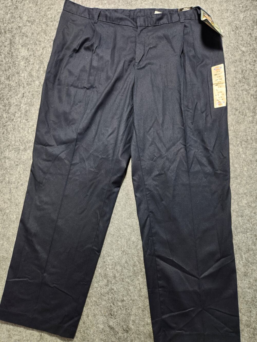 NWT Dickies Women's Pleated Front Work Pants Navy 24 Regular Scotchgard Wrinkle